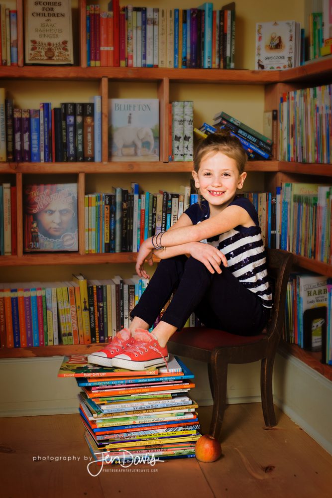 Princeton Child Photographer in Bookstore