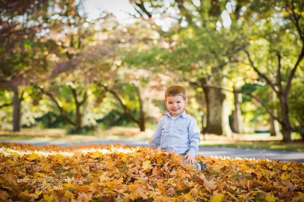 Fall Family Pictures in Washington Crossing Park
