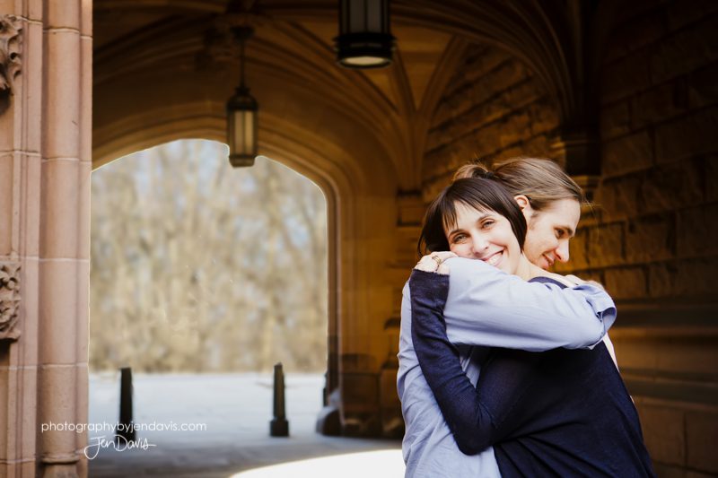 Mom and Dad hugging in Princeton NJ