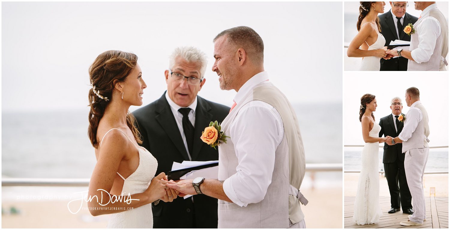 Beach wedding on the boardwalk