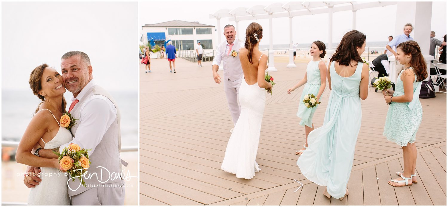 Beach wedding on the boardwalk