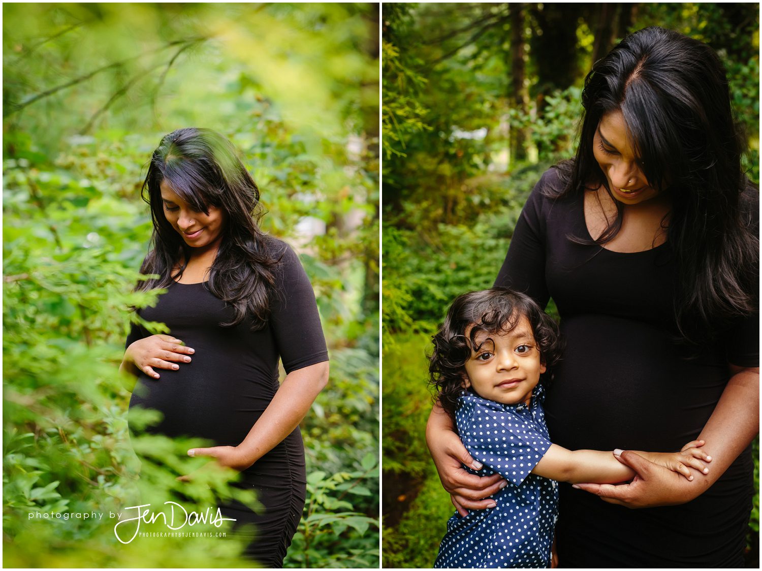 maternity portraits with 2 year old