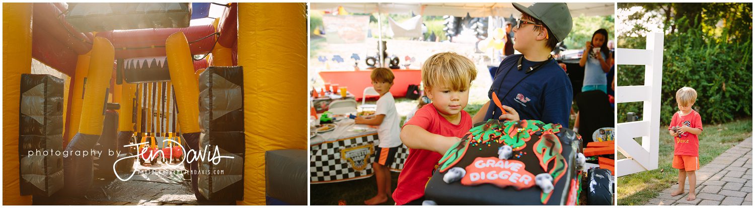 cars and monster truck birthday party theme