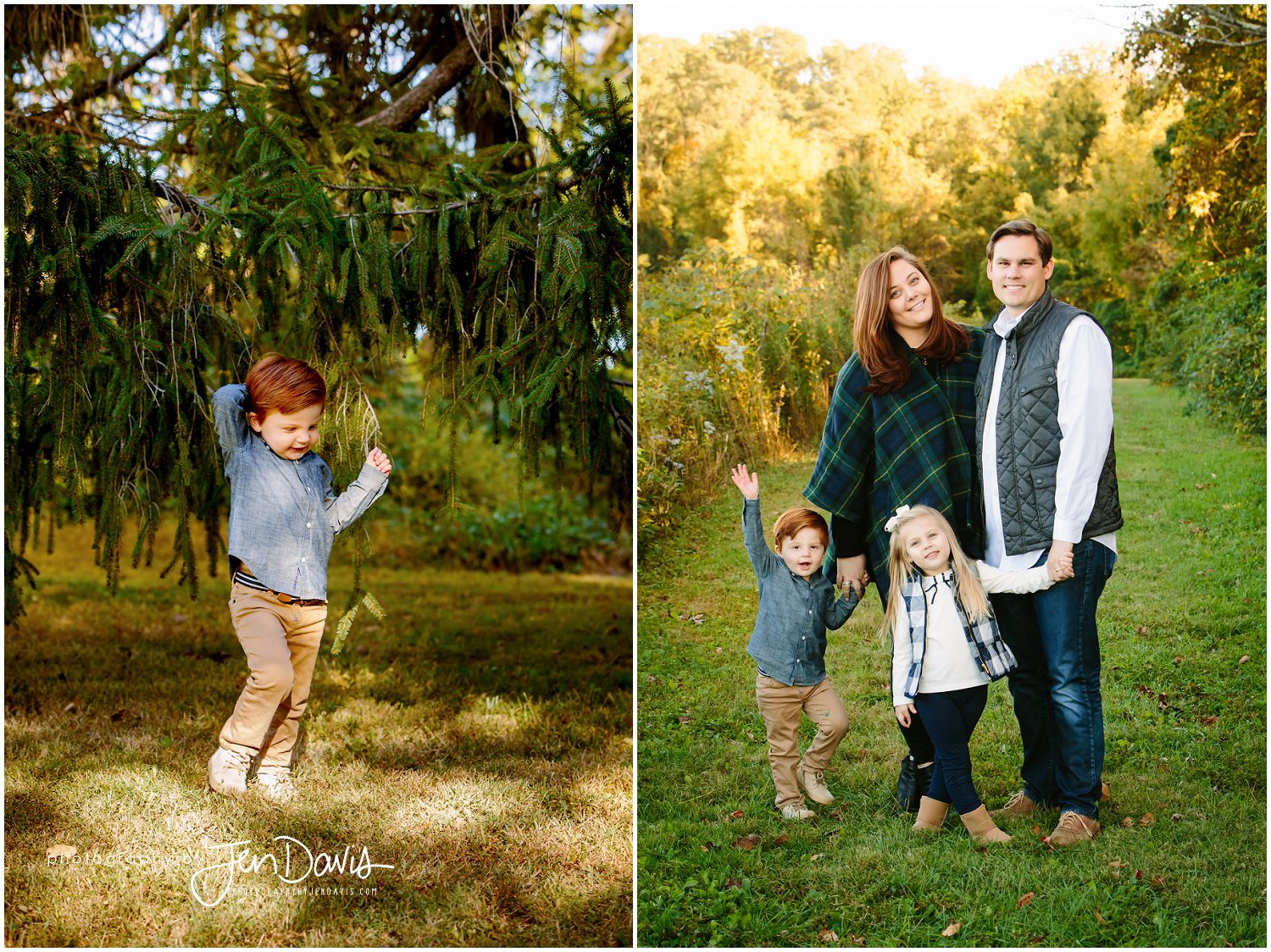Family pictures in the park
