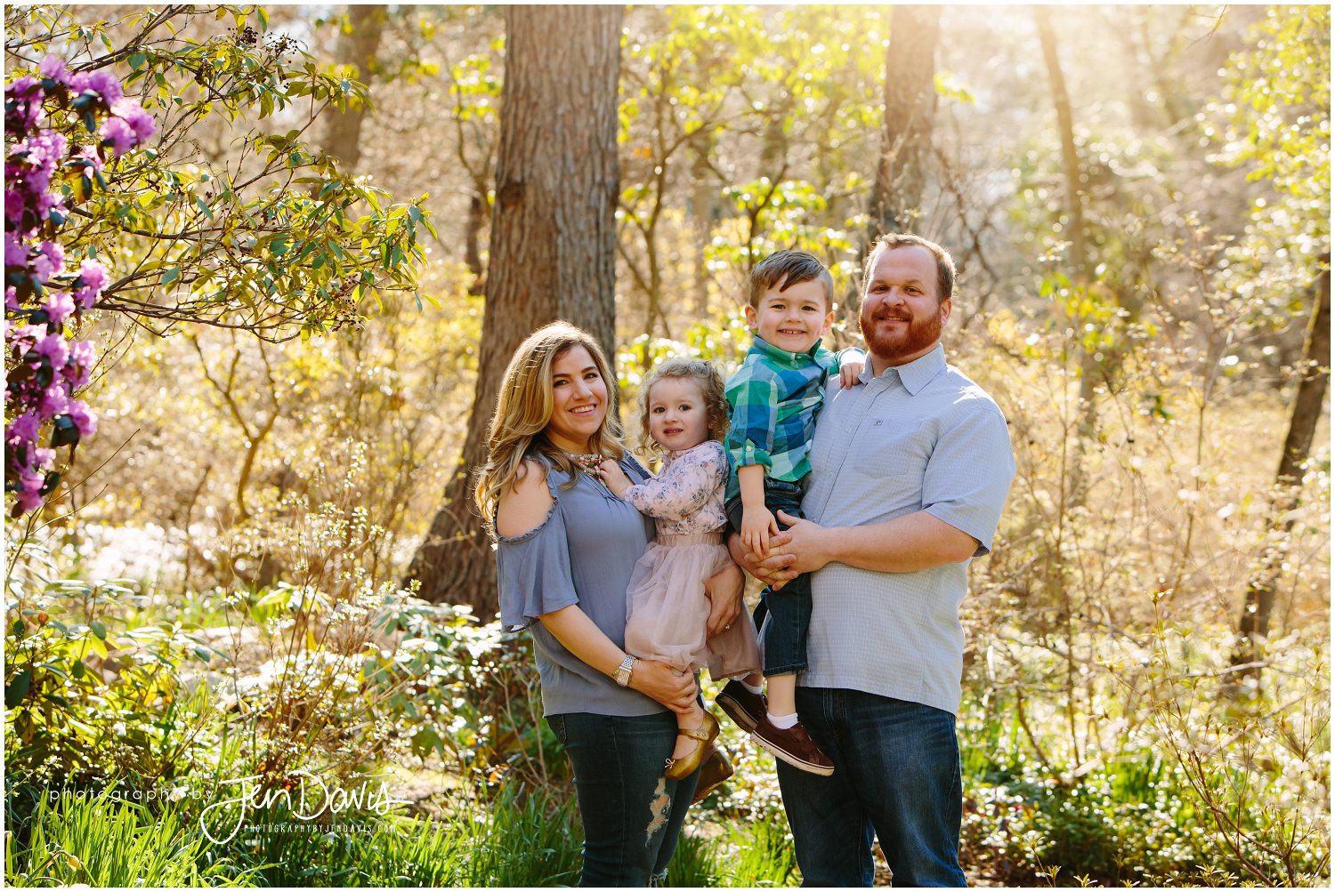 spring child and family pictures in the garden