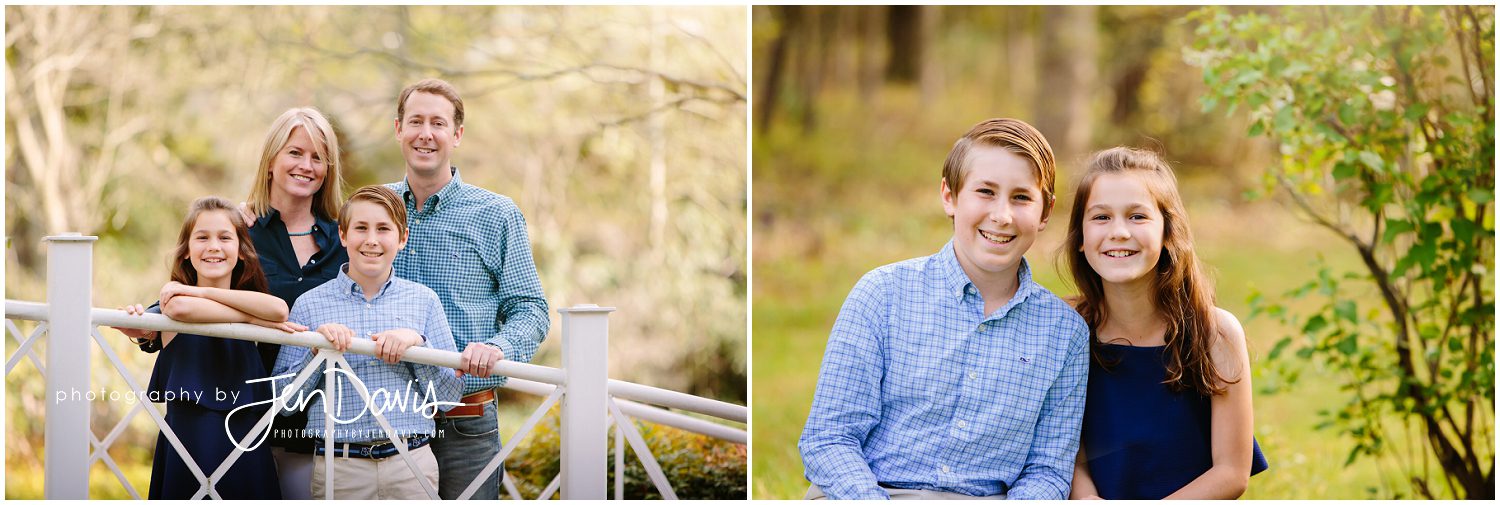 Spring family pictures in garden