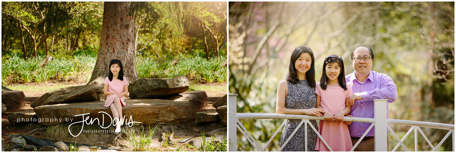 Spring family pictures in garden