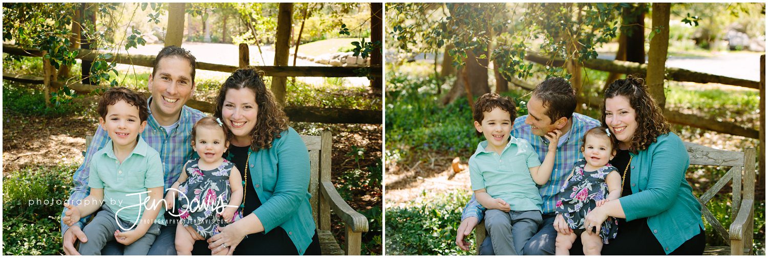 Spring family pictures in garden