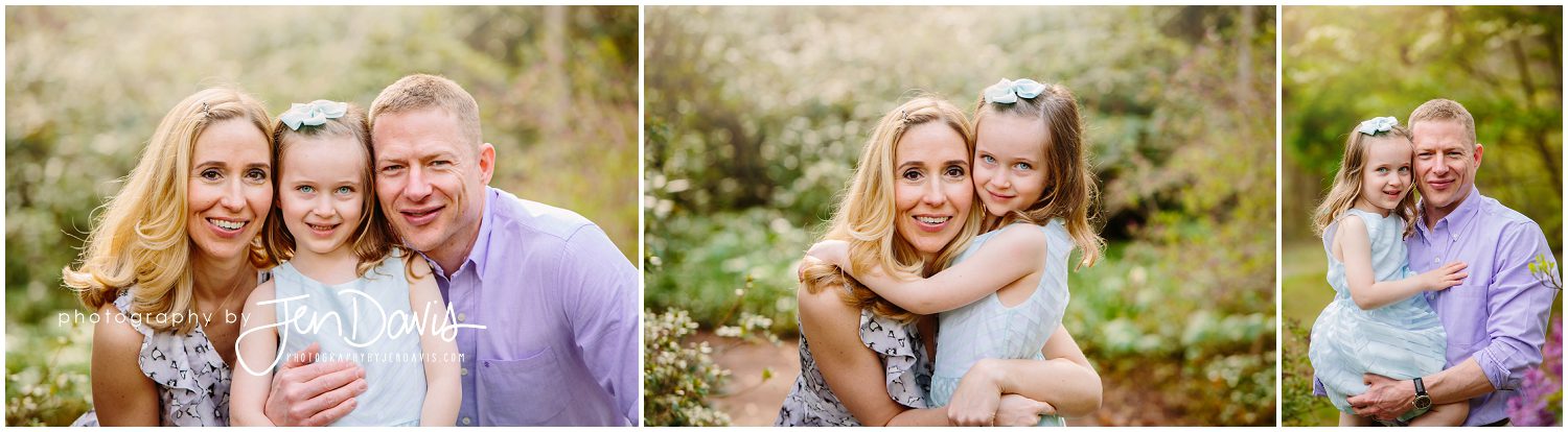 Spring family pictures in garden