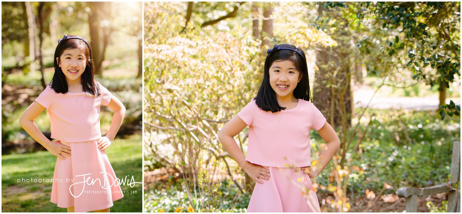 Spring family pictures in garden