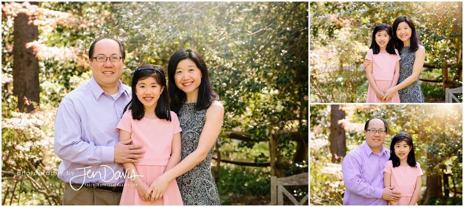 Spring family pictures in garden