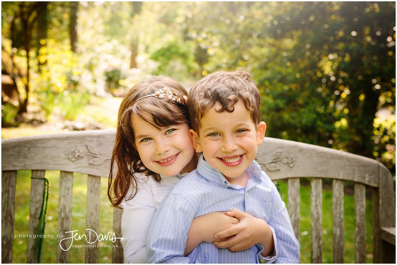 Family pictures in the garden