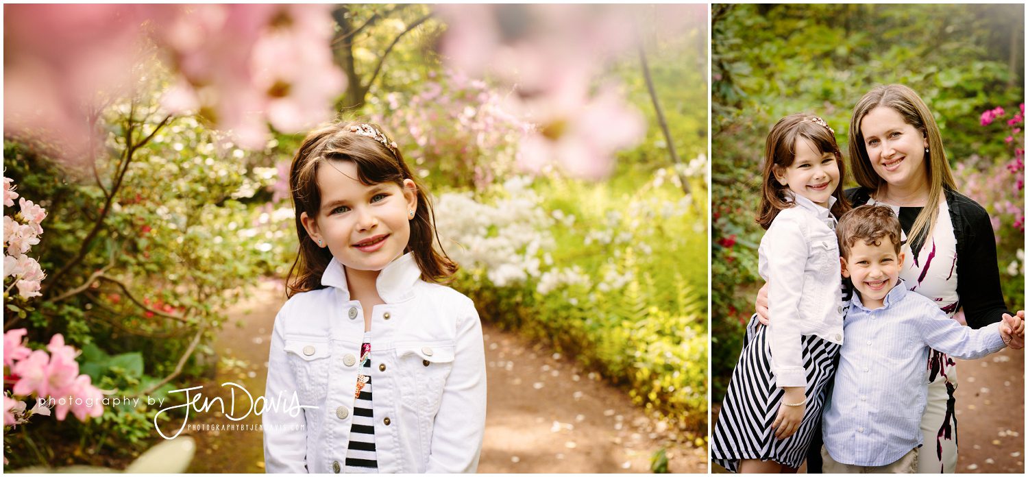 Family pictures in the garden