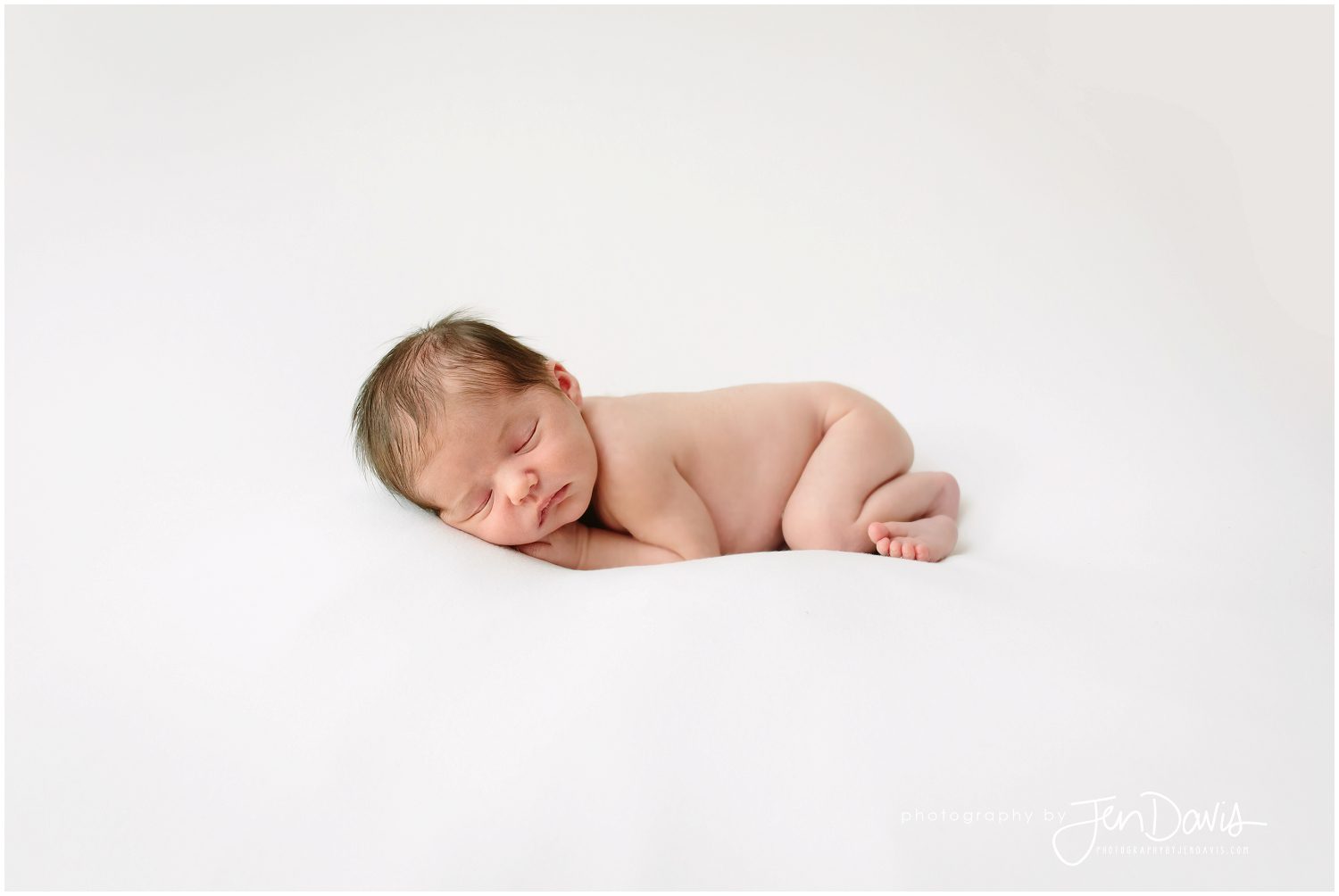newborn baby girl in home