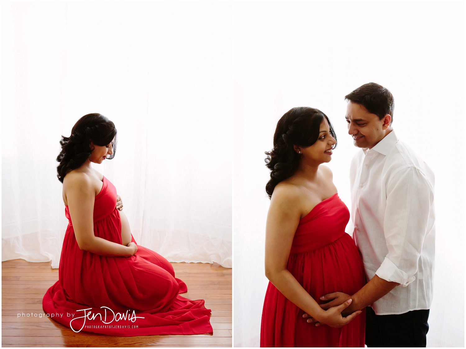 Maternity couple princeton in studio