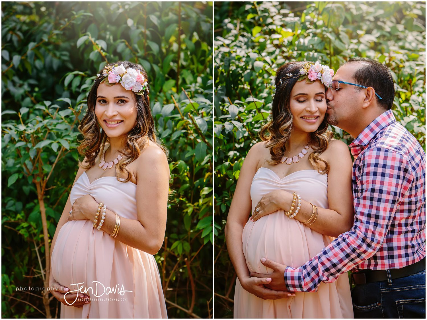 maternity portrait outside, 8 months preganant