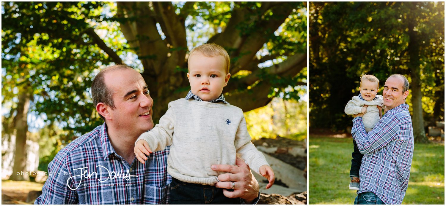 little boy smiling for pictures in fall