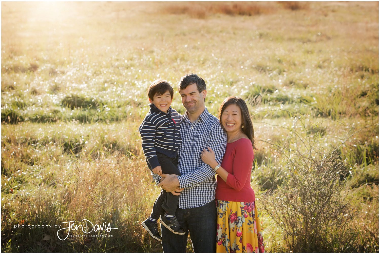 family smiling for pictures
