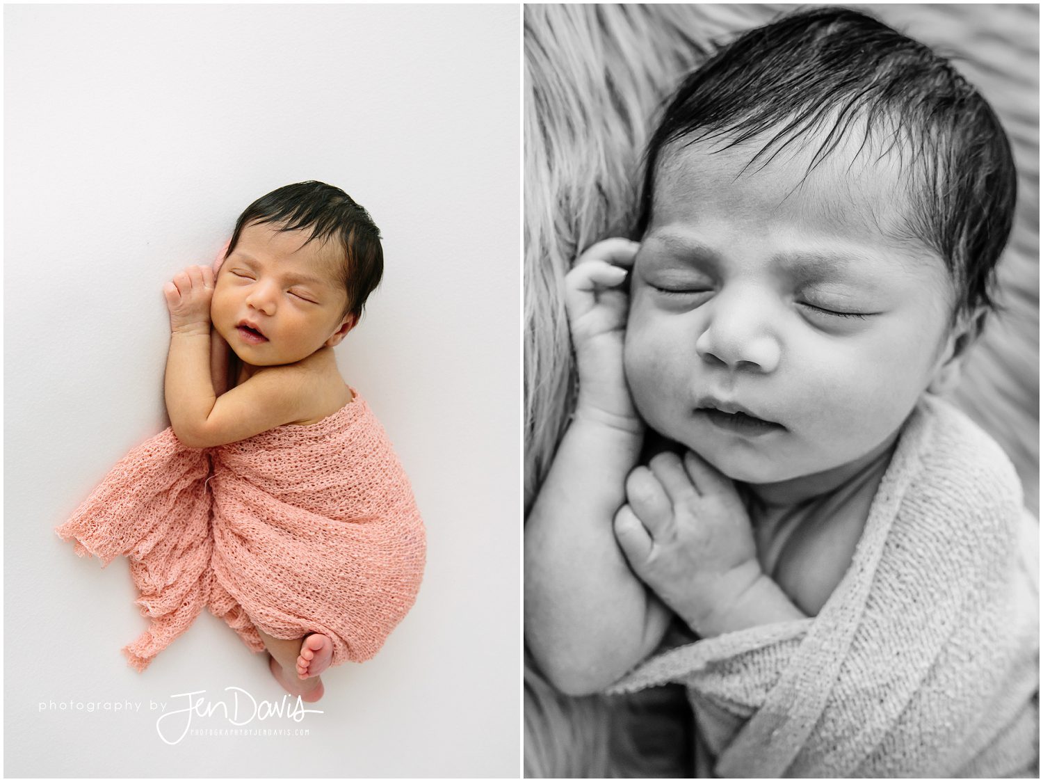 14 day old baby sleeping for portraits