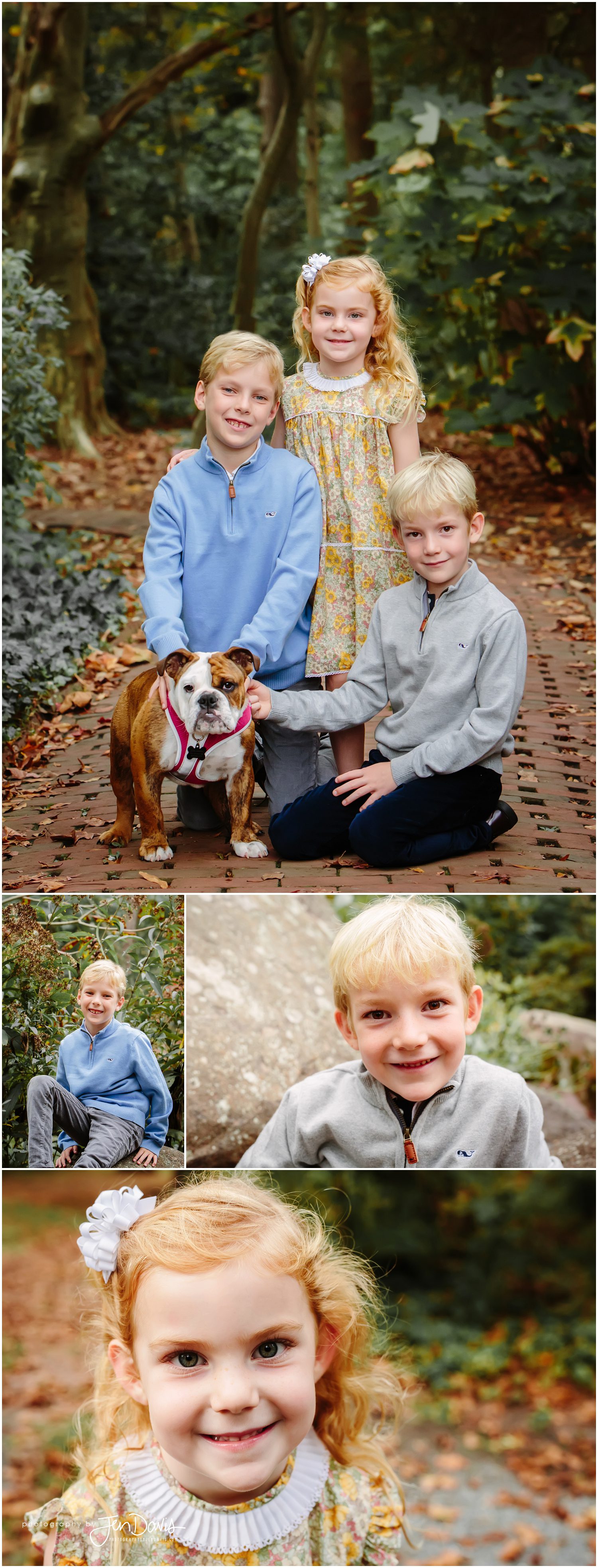 family pictures with new puppy