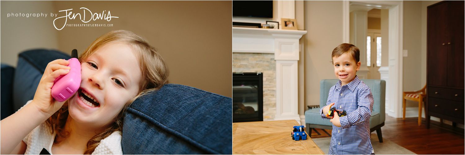 candid family pictures at home in Princeton
