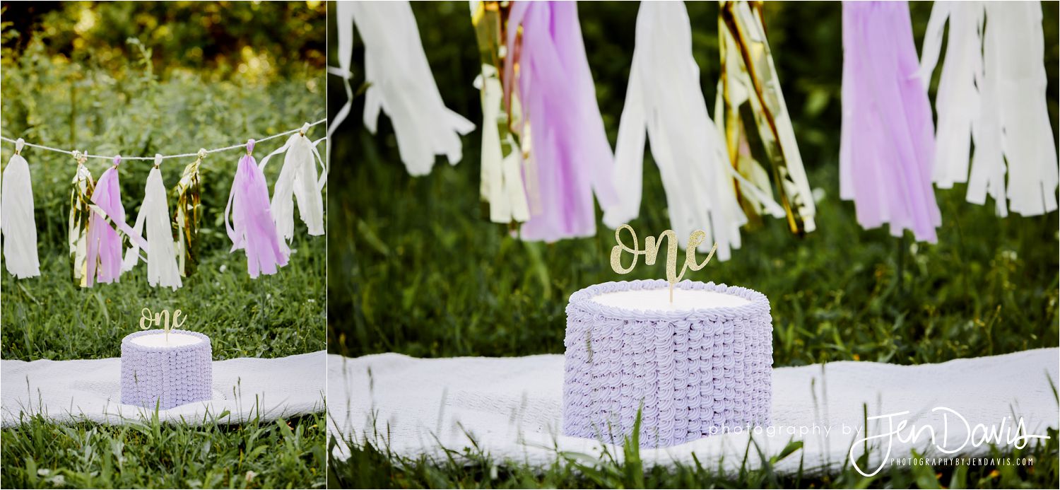 first birthday outdoor cake smash near Robbinsville