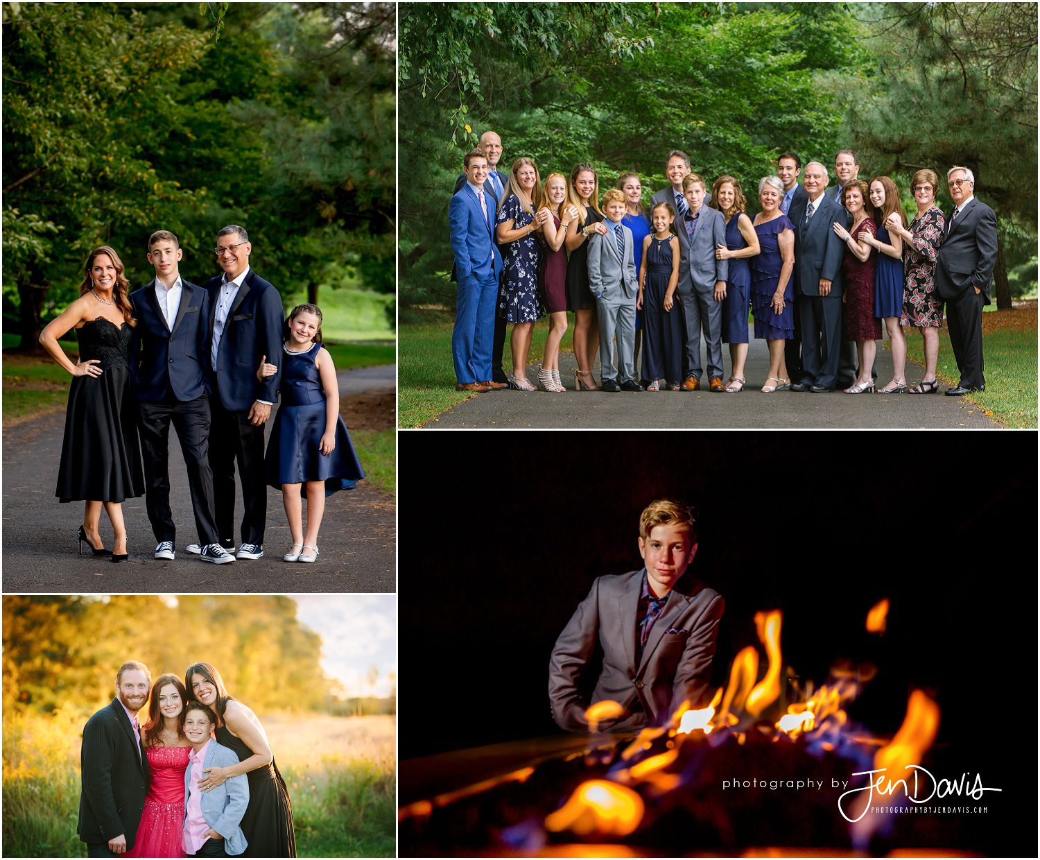 Outdoor Portraits for Family Formals during a Bar Bat Mitzvah