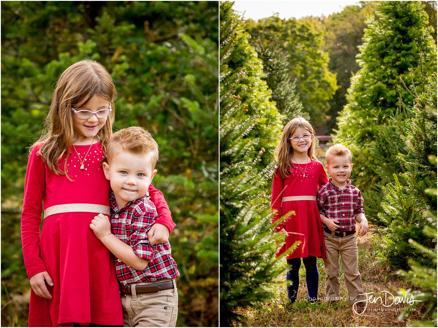 Top Christmas Tree Farm New Jersey Family Photographer