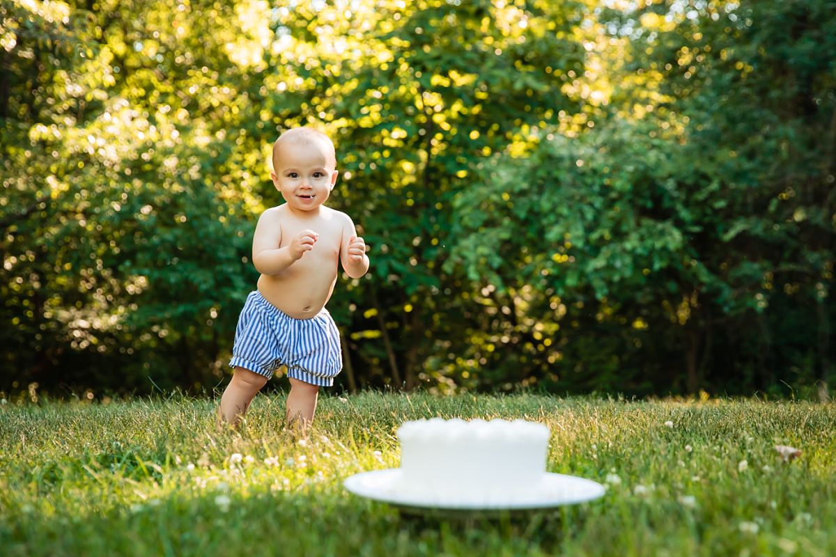1 Year Old Outdoor Portraits and Cake Smash