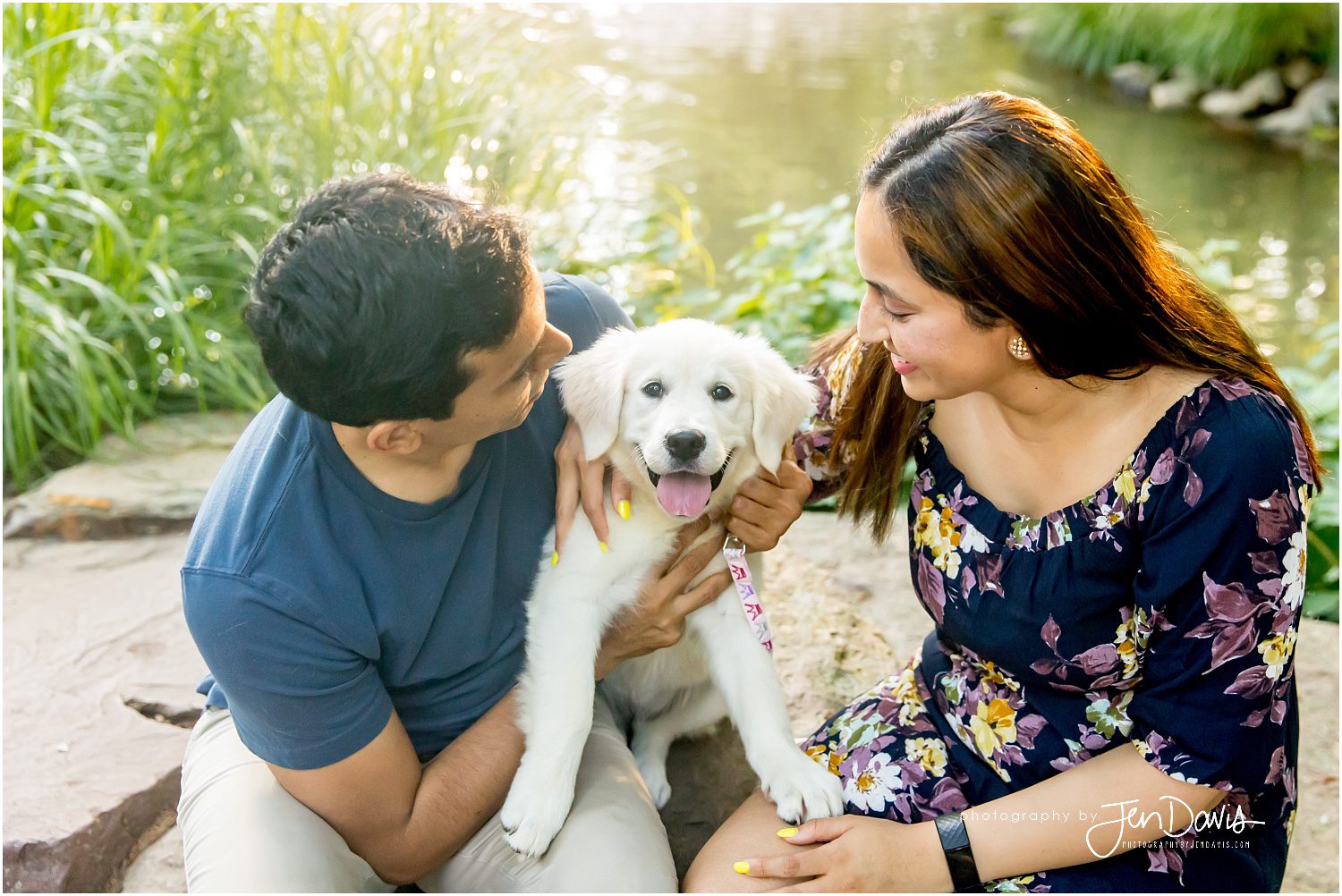 Family Photos with new puppy in New Jersey Princeton