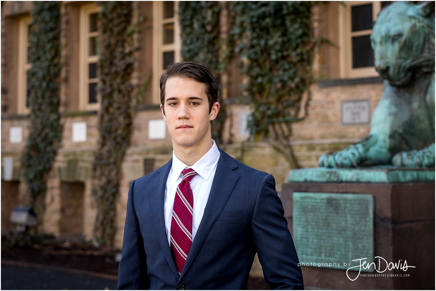 On location headshot for university graduate