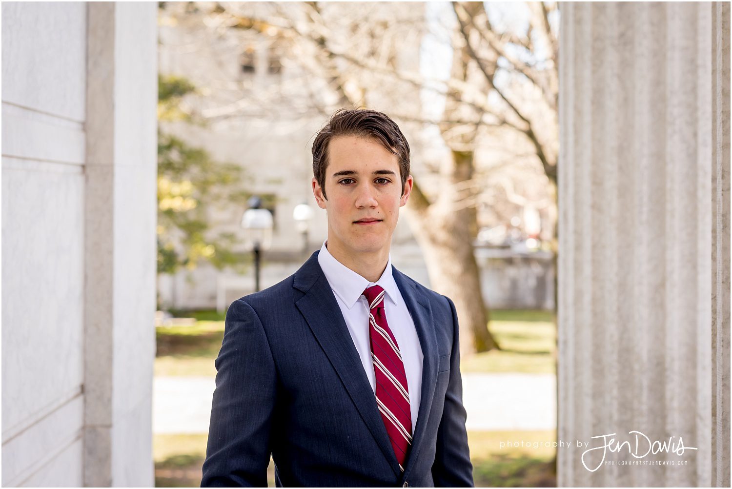 On location headshot for university graduate